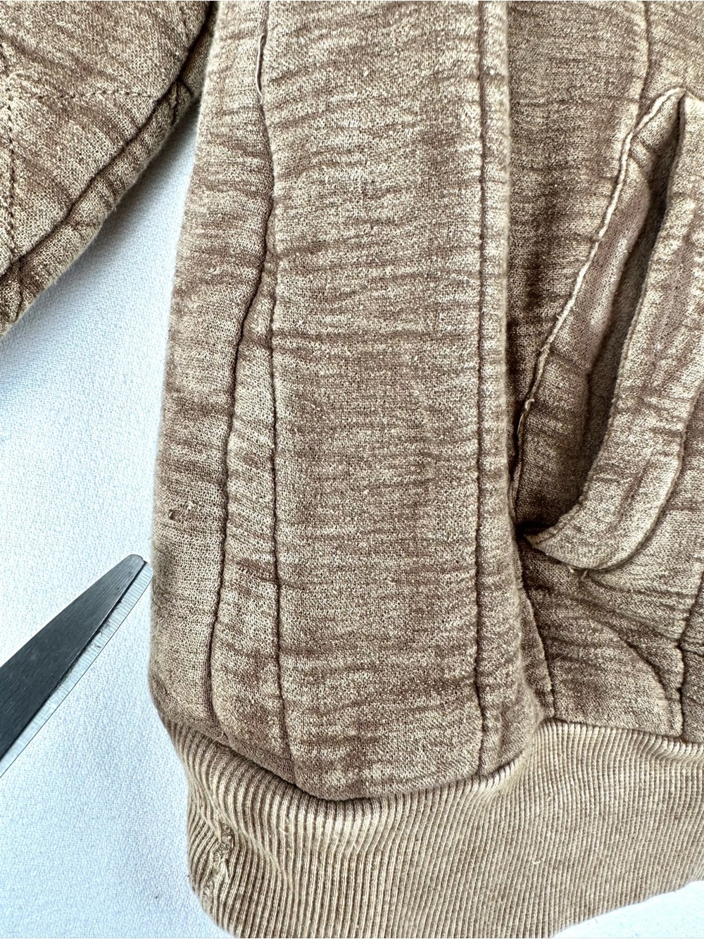 We the Free Luna Cozy Bomber Jacket Distressed Brown - Picture 15 of 16